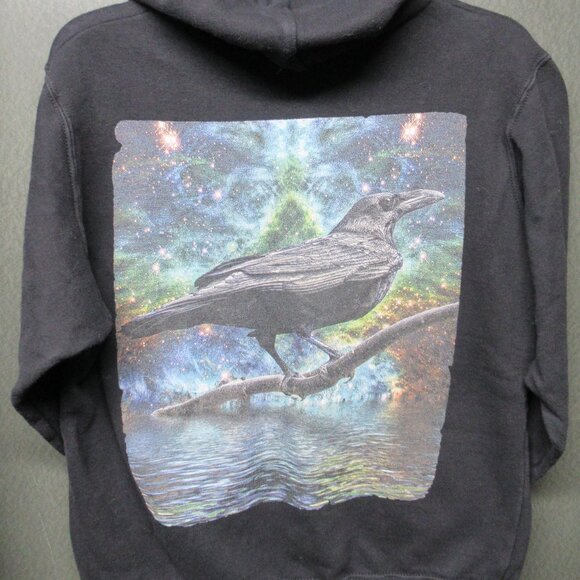 Ladies Raven on Branch Pull-Over Hoodie Sz. XL - Picture 1 of 6
